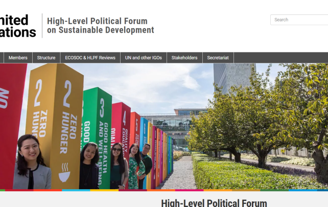 Sürdürülebilir Kalkınma Üst Düzey Siyasi Forumu/High-Level Political Forum on Sustainable Development 5-15 Temmuz 2022